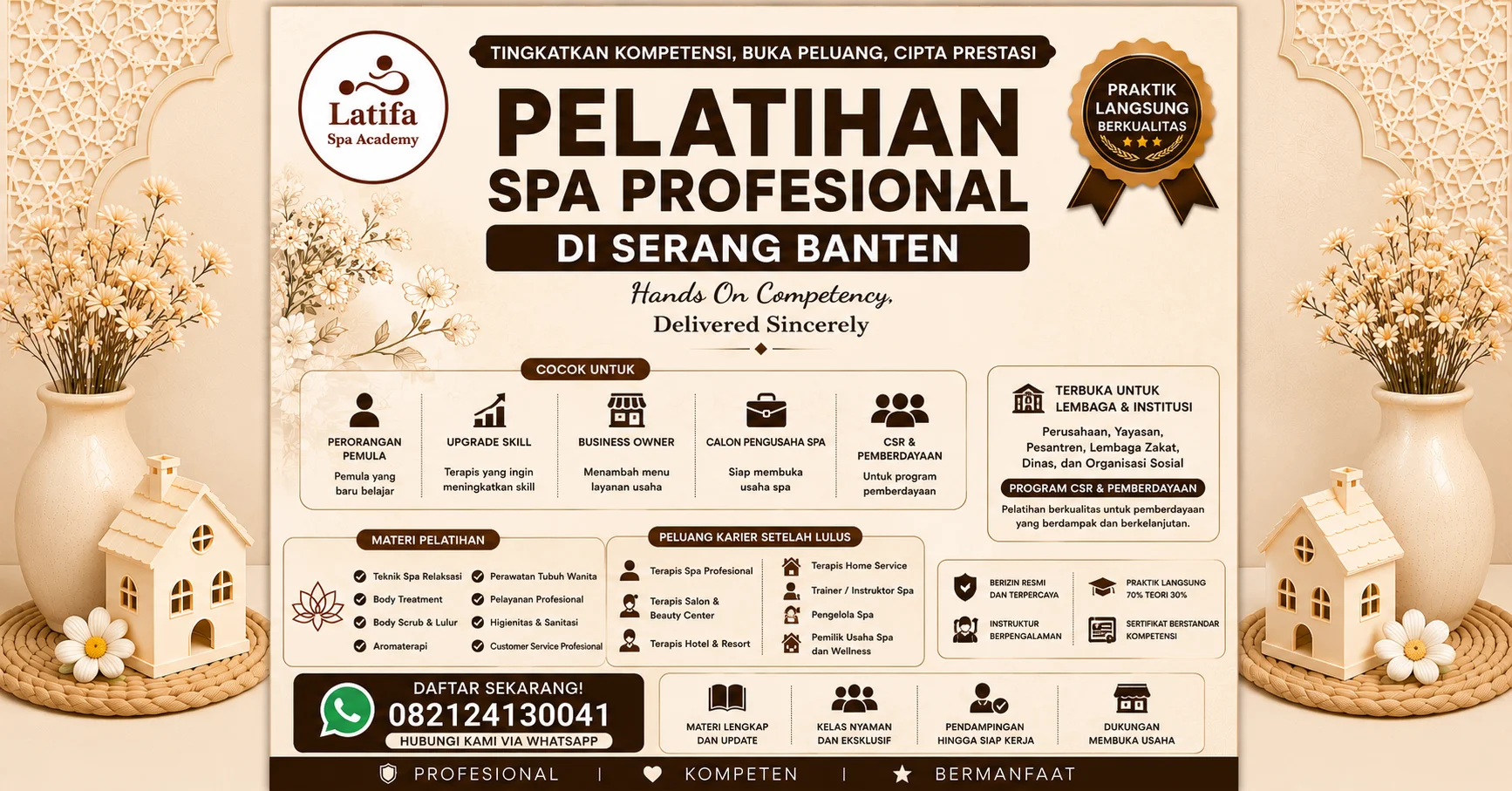 Pelatihan Spa Profesional di Serang Banten 082124130041